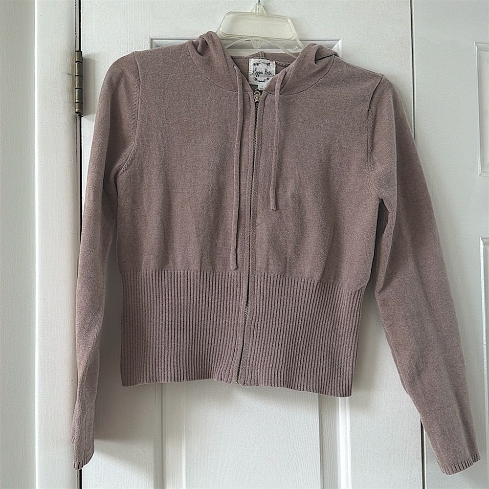 Hippie Rose hood super soft hoodie, new with tags, size Large, color mocha stone